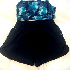 Athletic Works XS 4” Tracker Shorts Black with inner liner and zip pockets